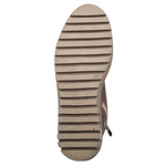 Beżowe botki damskie skórzane Artiker 55C1527 ocieplane trzewiki zimowe