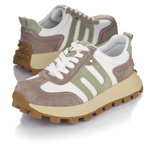 Sneakersy damskie Filippo DP6743/25 WH BE skórzane biało beżowe