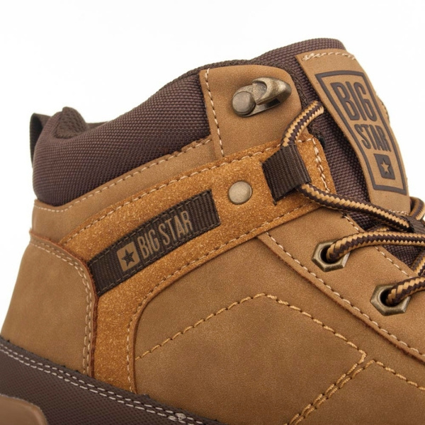 Trapery męskie Big Star SS174251 camel ciepłe trekkingi zimowe