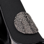 Lakierowane Botki damskie na koturnie D&A S.Barski MR52-104 czarne