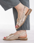 Sandały S.Barski KV27-049 gold złote