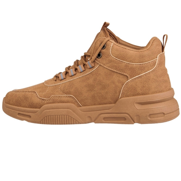 Sneakersy zimowe męskie Big Star SS174281 brązowe lekkie wygodne