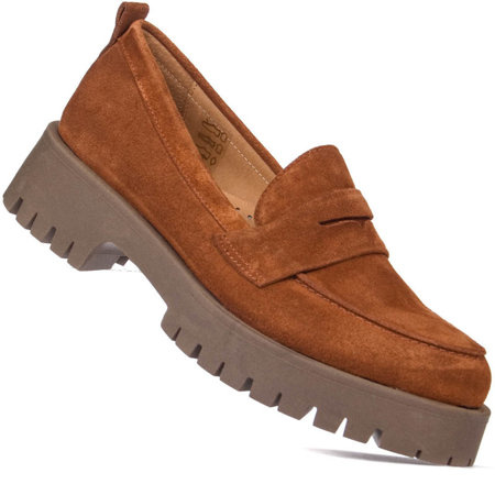 Półbuty damskie Nessi 23077 camel w