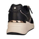 Czarne sneakersy na platformie damskie Filippo DP7105/25 BK skórzane