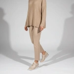 Ażurowe półbuty na koturnie T. Sokolski AMI W26-150 BEIGE beżowe skórzane