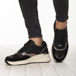 Czarne sneakersy na platformie damskie Filippo DP7105/25 BK skórzane