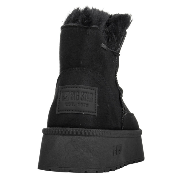 Śniegowce damskie mukluki Big Star SS274116 czarne ciepłe z futerkiem