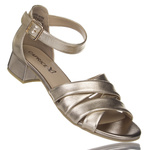 Złote sandały damskie Caprice 28201-44 959 na płaskim obcasie