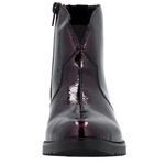 Botki damskie Rieker Y0553-35 red bordowe lakierowane