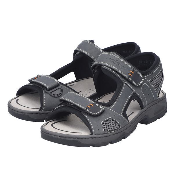 Sportowe sandały męskie Rieker 26156-47 grey szare wygodne