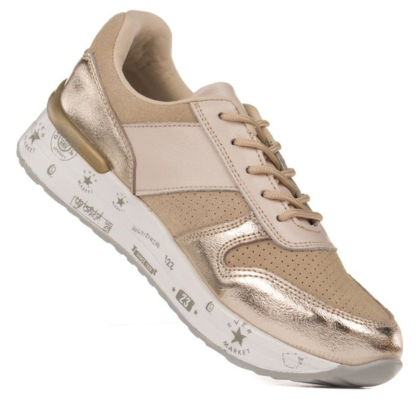 Sneakersy damskie Filippo DP3542/22 BE złoty
