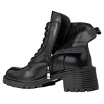 Skórzane trzewiki damskie Filippo DBT7133/25 BK czarne z motylkiem