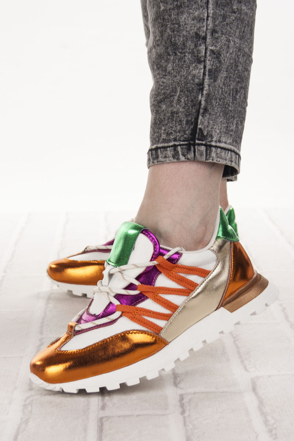 Kolorowe sneakersy damskie Artiker 56C1737 skórzane