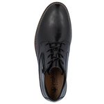 Skórzane Trzewiki męskie Rieker 14609-00 czarne przejściowe botki wiązane