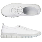 Białe półbuty skórzane T. Sokolski 303 WHT wiązane buty damskie