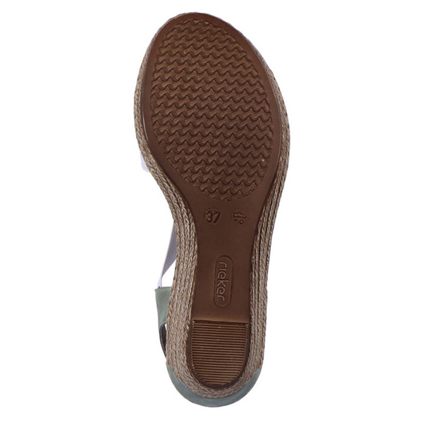Sandały damskie Rieker 624H6-80 white comb