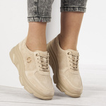 Sneakersy Filippo DP2138 BE beżowe skórzane