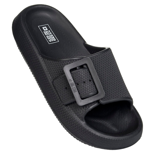 Damskie Klapki na platformie Big Star RR274A571 czarne eva lekkie