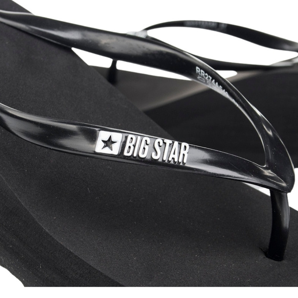 Piankowe Japonki damskie Big Star RR274A549 czarne lekkie na lato