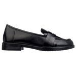 Czarne lordsy Potocki 12442 BK eleganckie półbuty wsuwane