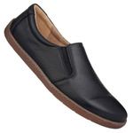 Buty Barefoot damskie wsuwane Helios 452 czarne skórzane Polskie