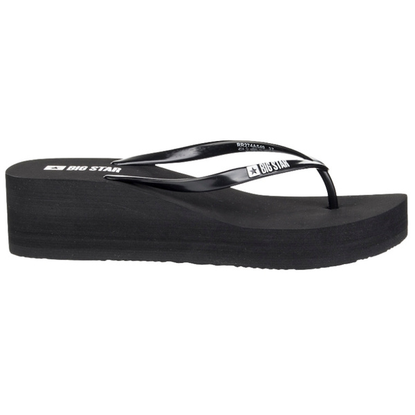 Piankowe Japonki damskie Big Star RR274A549 czarne lekkie na lato