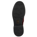 Lakierowane Botki z ozdobami D&A S.Barski MR52-118 wine bordowe skórzane