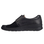 Buty Barefoot damskie na rzepy Helios 462 czarne skórzane Polskie