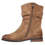 Zamszowe botki damskie Potocki 19311KH beżowe ocieplone wygodne