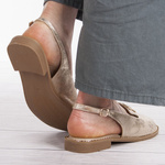 Sandały S.Barski KV27-049 gold złote