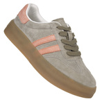 Szare sneakersy damskie Filippo DP6764/25 KH OR buty sportowe skórzane