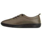 Zielone półbuty skórzane T. Sokolski 2023 Khaki wiązane buty damskie