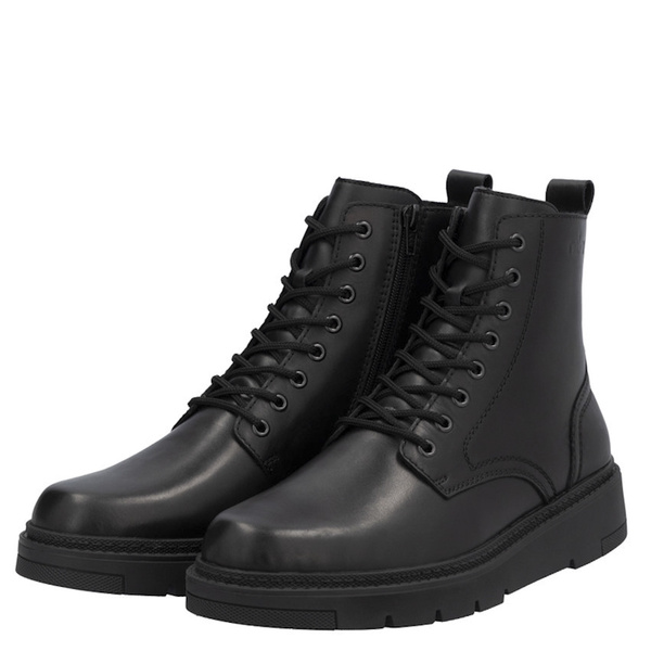 Trzewiki skórzane męskie Rieker 30101/00 H szerokie ciepłe OUTLET