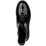 Lakierowane Botki z ozdobami D&A S.Barski MR52-108 czarne skórzane