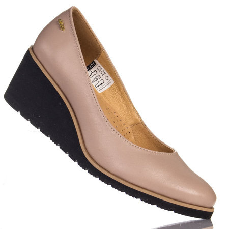 Koturny damskie Agasi 651 j.róż lico skórzane