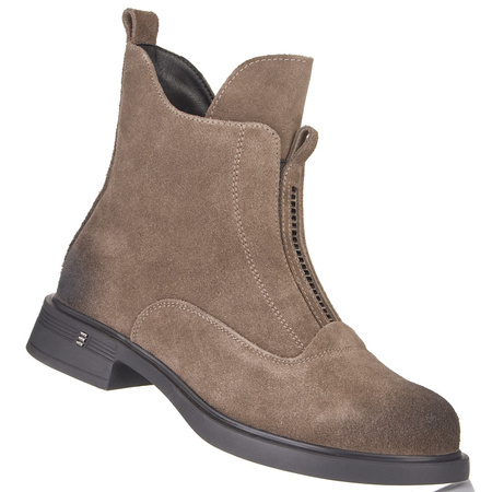 Botki damskie Barski CR42-159 Khaki skóra