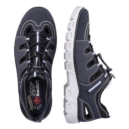 Półbuty męskie Rieker 14507-14 blue