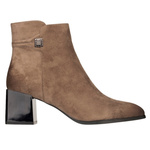 Zamszowe botki damskie Potocki 12743KH beżowe ocieplone wygodne