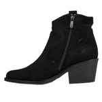 Botki kowbojki na obcasie zamszowe damskie S.Barski HY52-537 czarne