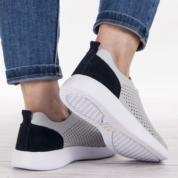 Sneakersy ażurowe Artiker 48C1481 szare 