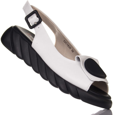 Sandały damskie Artiker 52C1635 białe skóra