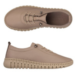 Skórzane półbuty na platformie T. Sokolski 4000 VIZON jasno szary wiązane