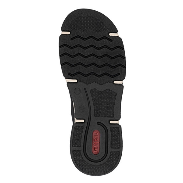 Czarne botki sportowe damskie Rieker 45920-01 ocieplone sneakersy