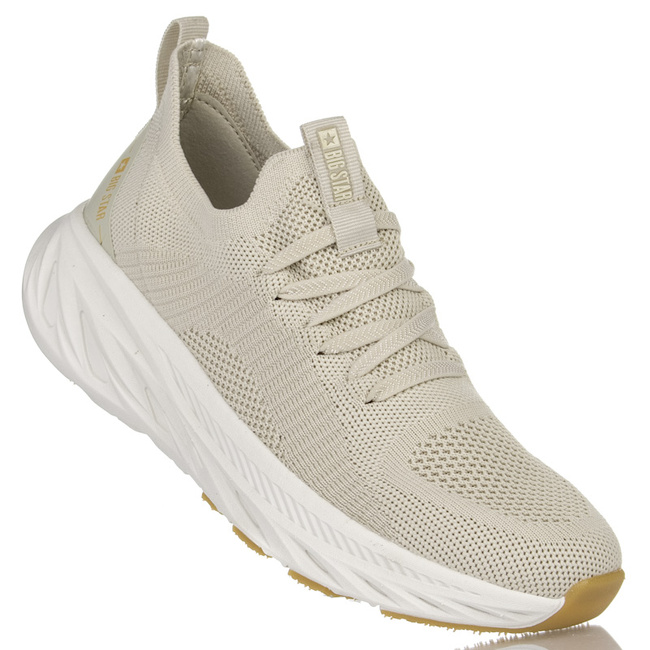 Beżowe buty sportowe sneakersy materiałowe Big Star RR274A133 beige
