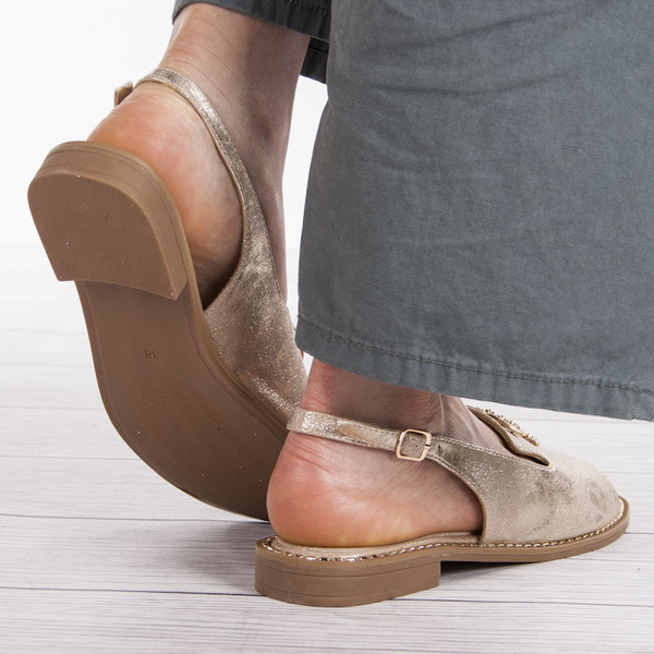 Sandały S.Barski KV27-049 gold złote