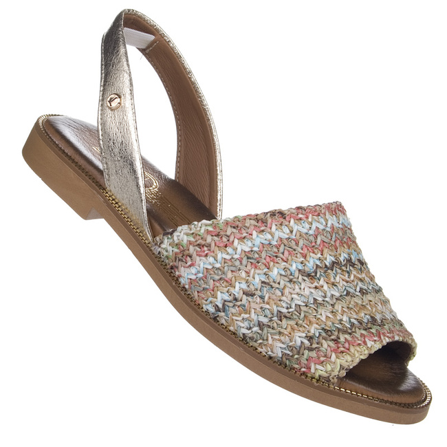 Sandały płaskie wsuwane damskie Lemar 40424 wielokolorowe