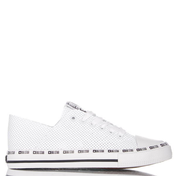 Białe trampki ażurowe damskie eko skórzane Big Star FF274024 white
