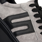 Szaresneakersy na platformie damskie Filippo DP6743/25 BK skórzane