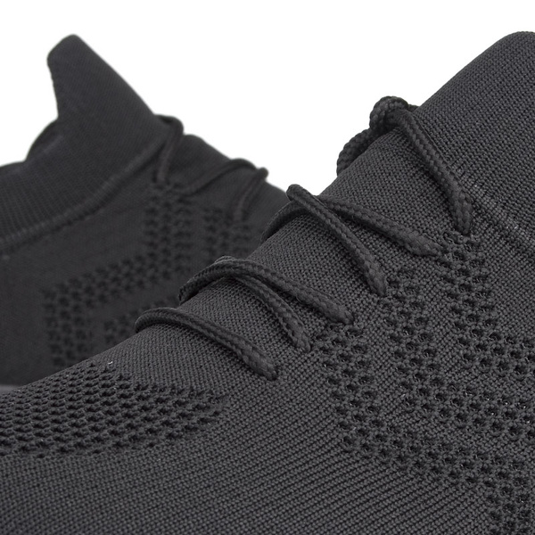 Sneakersy materiałowe damskie Potocki 16329BK czarne buty sportowe