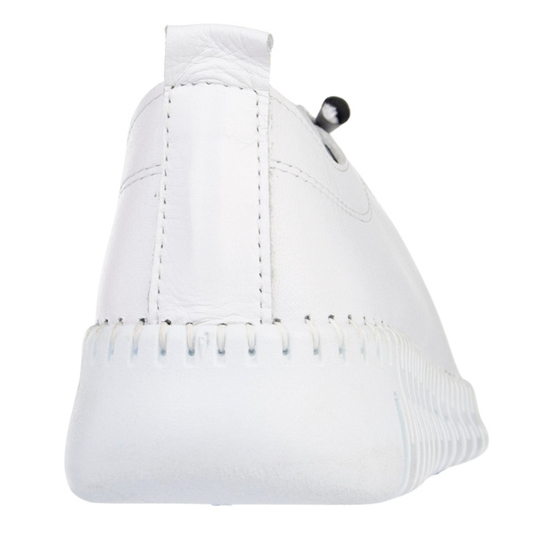 Skórzane półbuty na platformie T. Sokolski 4000 WHT białe wiązane